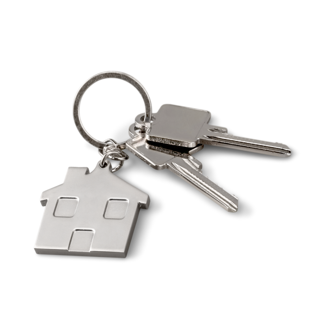 Keys on a house key ring
